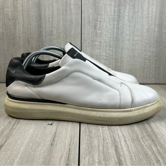 Karl Lagerfeld Other - Karl Lagerfeld Paris Leather Slip On Sneaker Casual Shoe Men’s Sneaker Size 9
